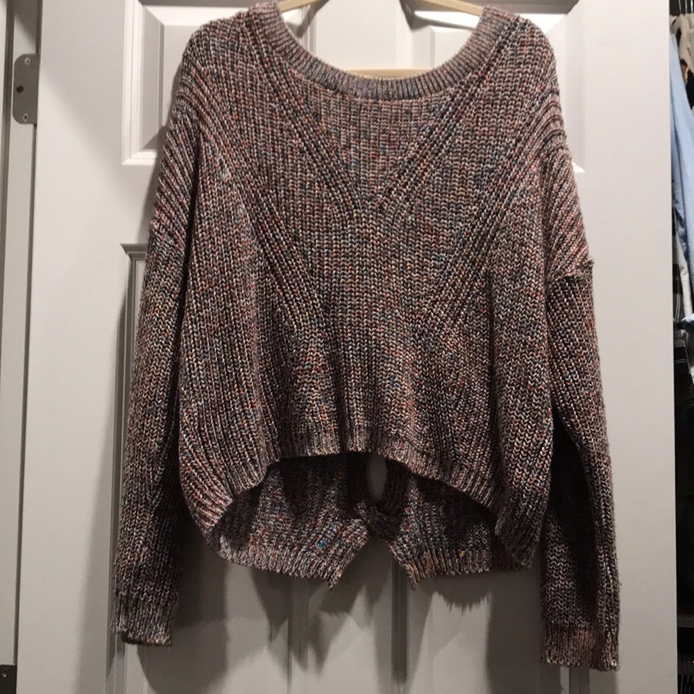 Express Cable Knit Split Back Sweater - Small Nwot - image 3